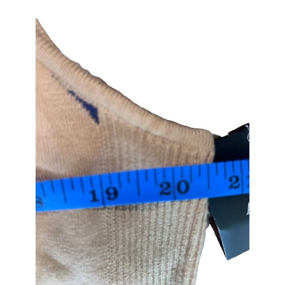 ALFANI Women's XL Mock-Neck Striped Sweater in Camel Tan - Picture 10 of 12